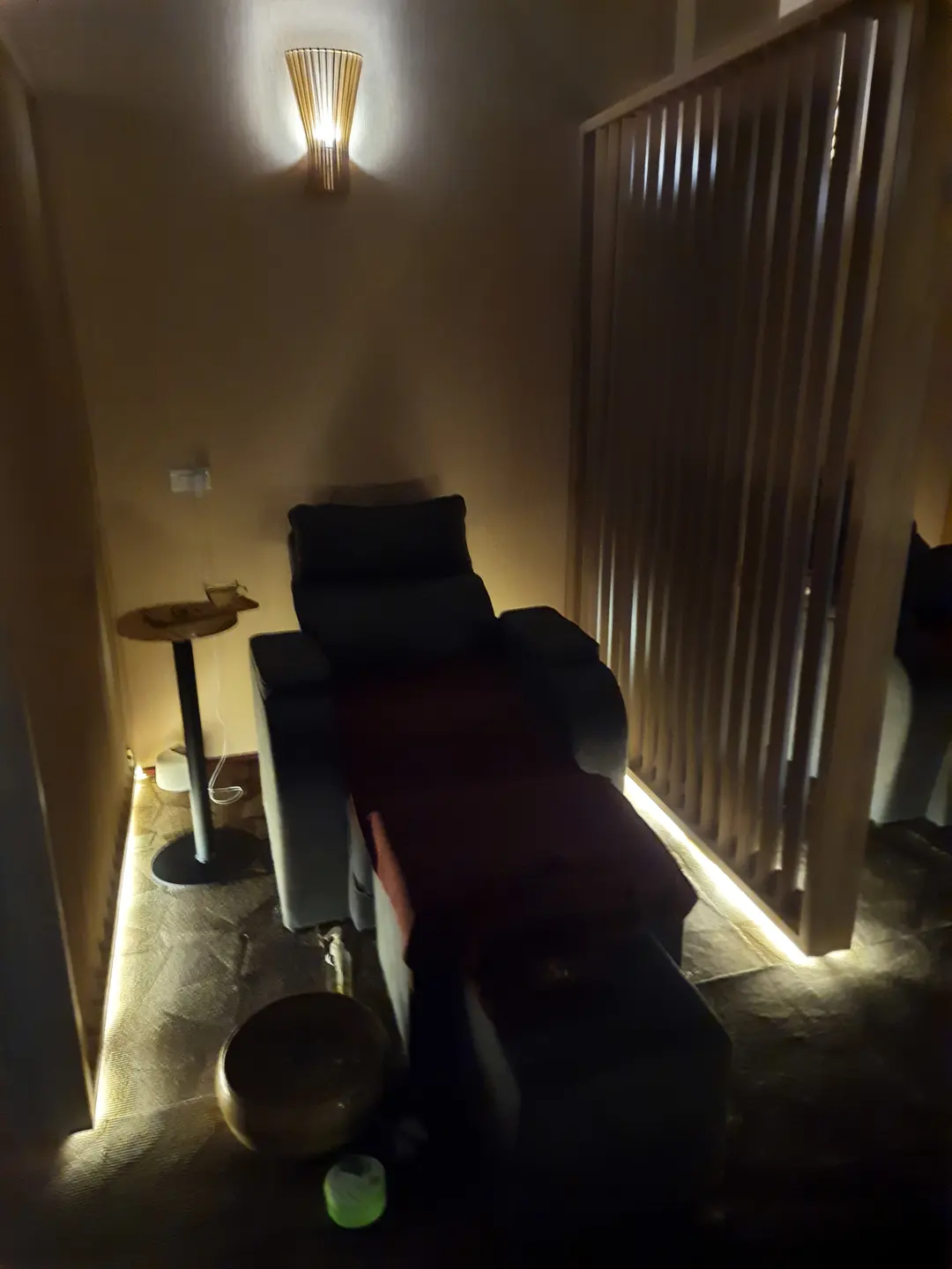 Benaza Foot Spa treatment room, dim lighting