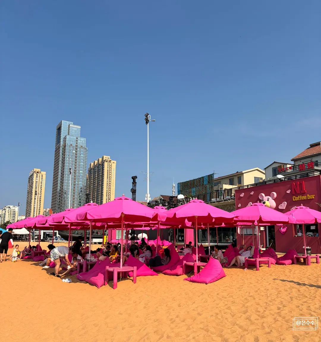 威海国際海水浴場 砂浜
