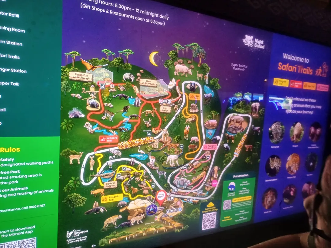 แผนที่ Night Safari