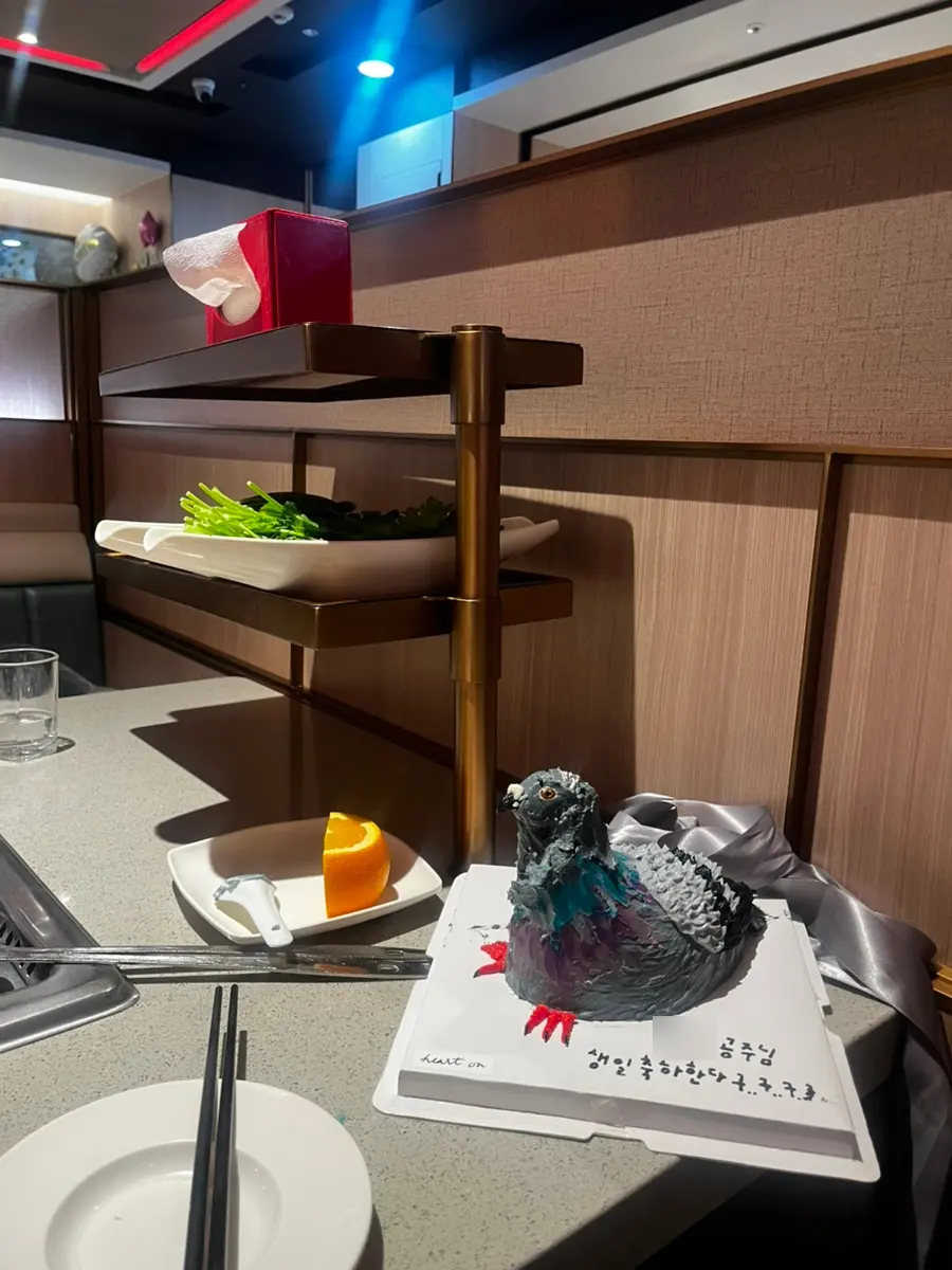 Pigeon Cake | Hongdae Birthday Cake Order | Pigeon Cake Review Gugu...