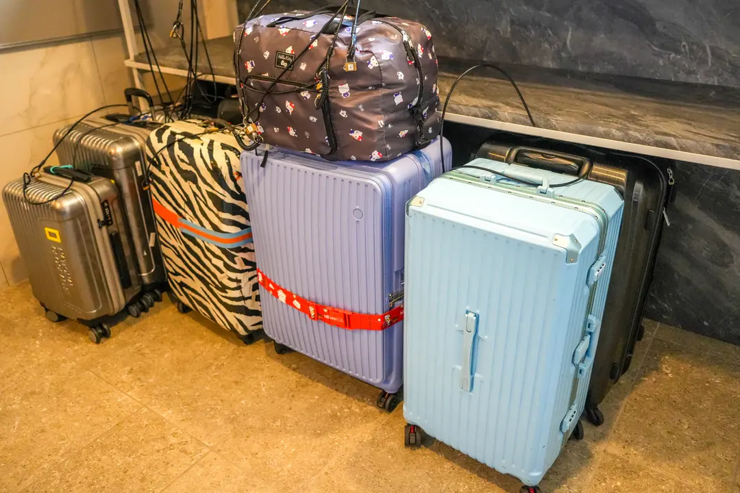 Luggage storage area at the hotel