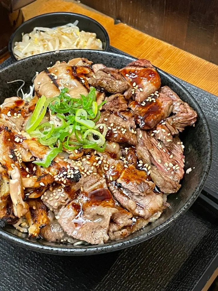 간사이 공항에서 바로 달려간 오사카 난바 노웨이팅 덮밥집, 고기극장 덴덴타운점