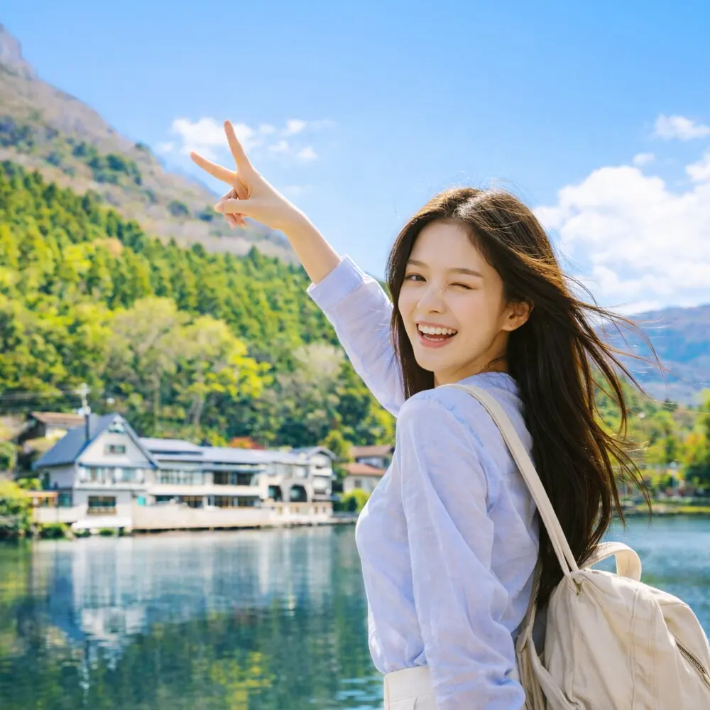 [간식입장료포함9가지특전] 일본 후쿠오카 유후인 벳부 다자이후 1일 버스 투어 유투어버스