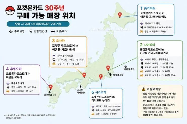 포켓몬카드 30주년 일본 추첨 신청방법 | 마이넘버 없이 LINE 응모