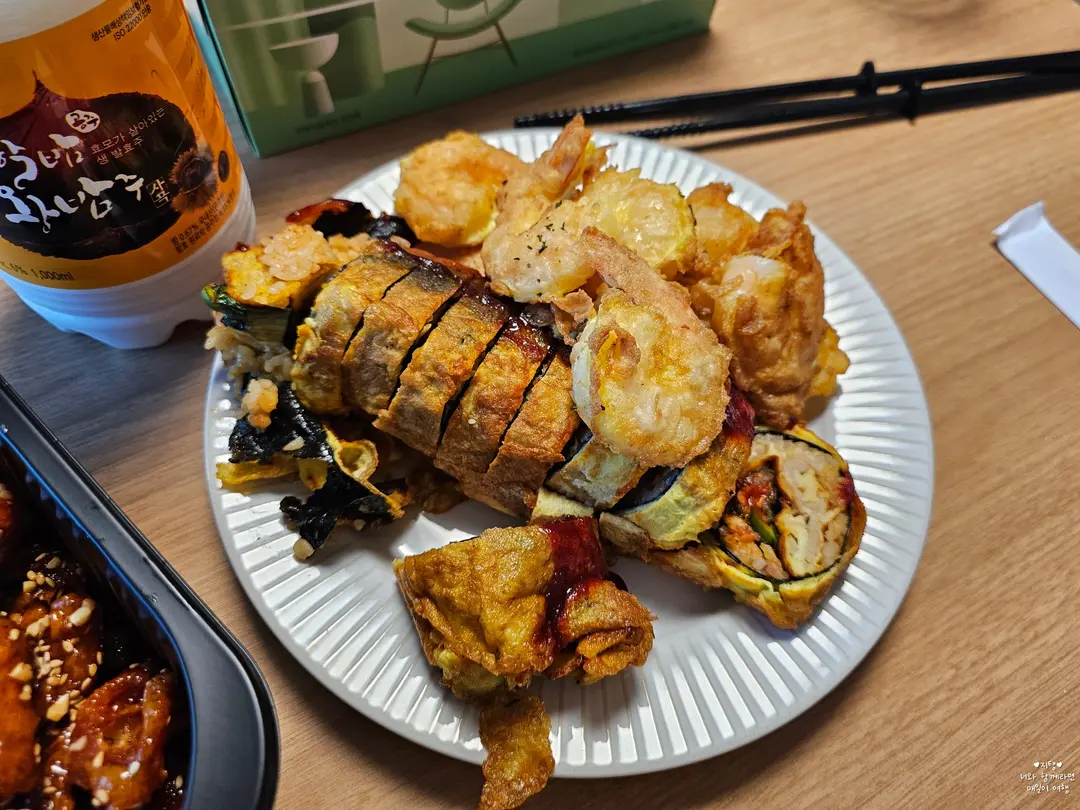 꼬소미지지미 육전말이와 통새우지지미