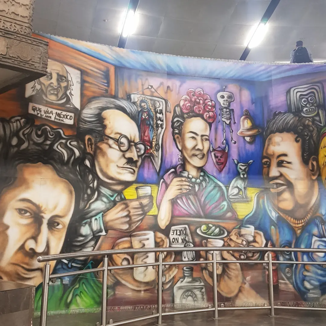 Graffiti on the Mexico City subway
