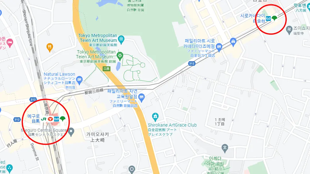 Google Maps 東京地鐵標誌
