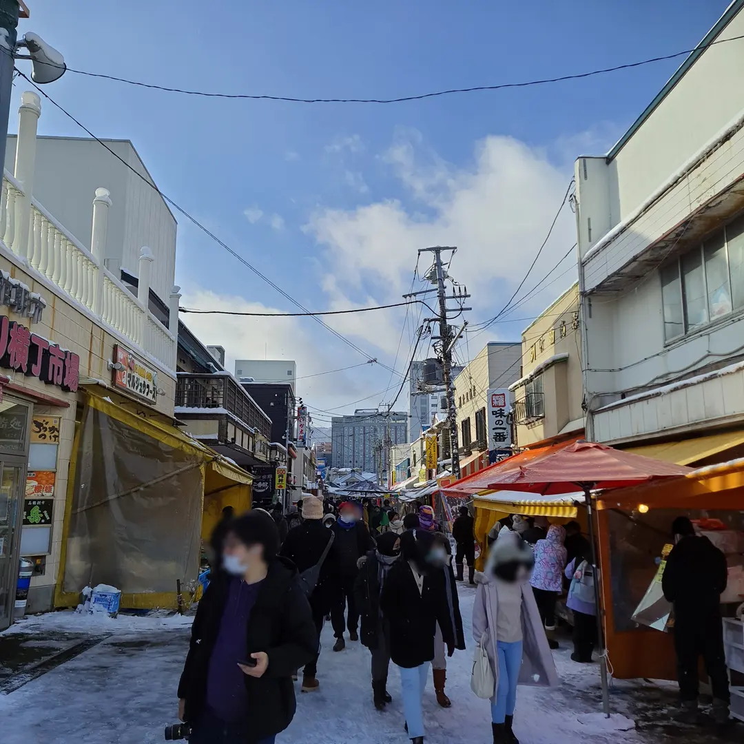 函館朝市の看板