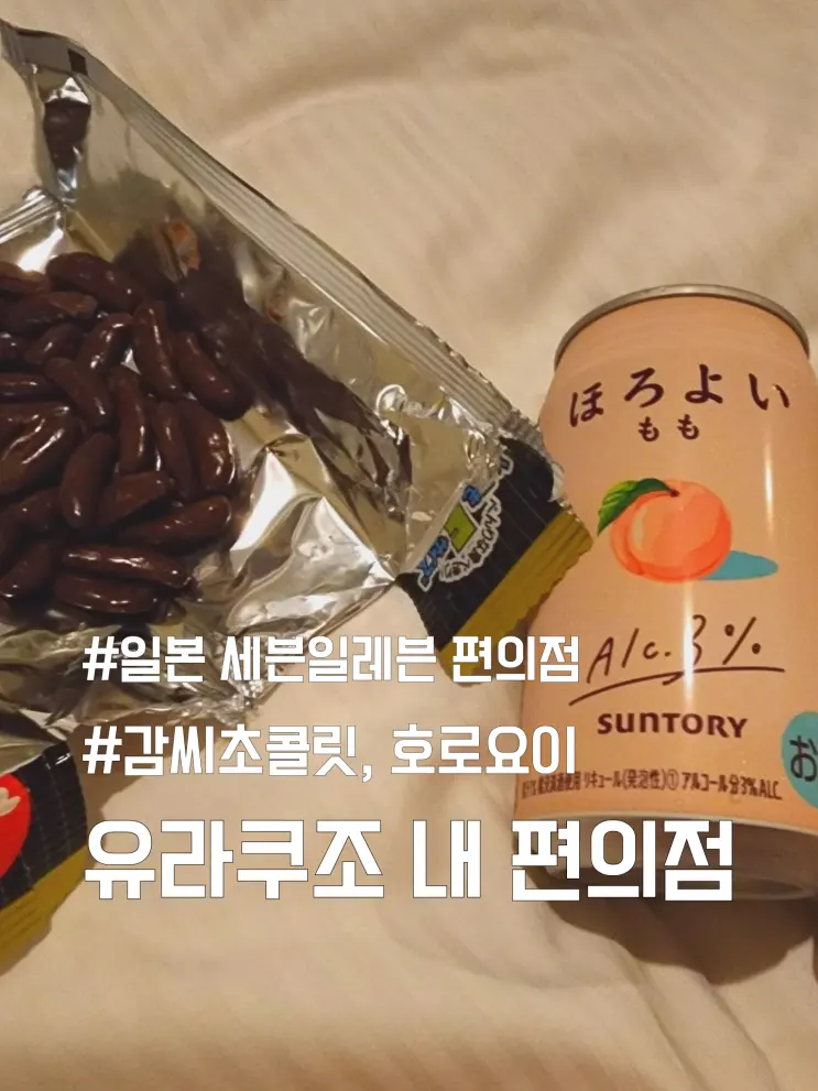 일본 편의점 간식 추천 덴로쿠 카키노타네 초코과자 호로요이 | 유라쿠조 세븐일레븐 후기