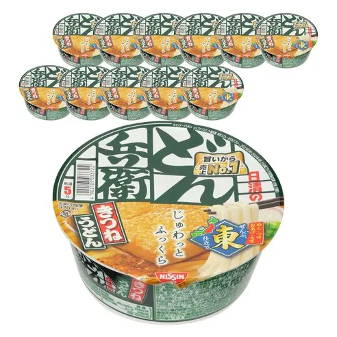 일본컵라면 닛신식품 돈베에 키츠네우동(히가시) 96gx12개, 96g, 12개 - 우동 | 쿠팡