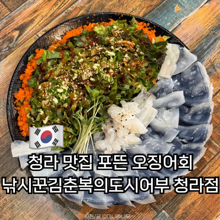 청라 맛집 낚시꾼김춘복의도시어부 청라점 포뜬 오징어회 내돈내산 후기