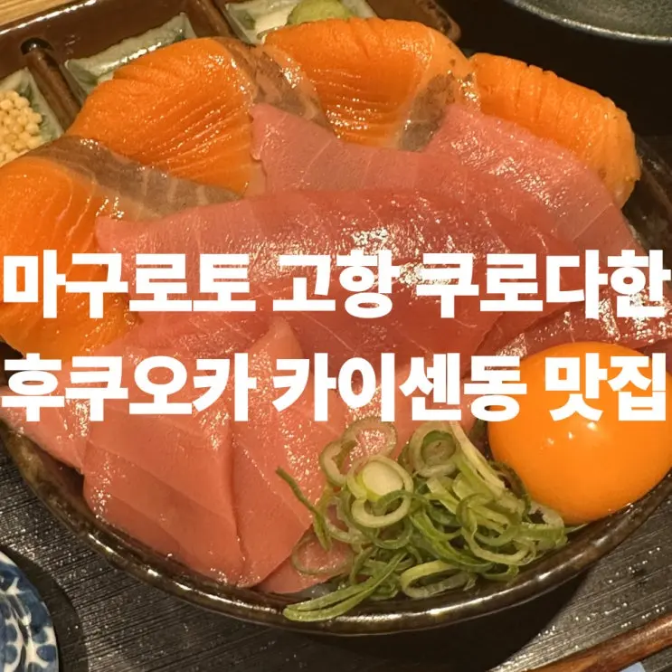 [후쿠오카 카이센동 맛집] 참치 덮밥이 미친 집 텐진 마구로토 고항 쿠로다한 후기