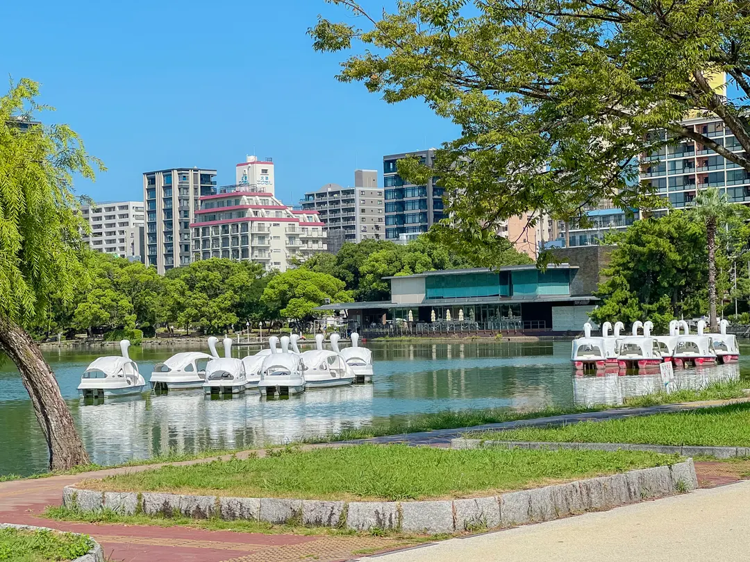 大濠公園のボート乗り場