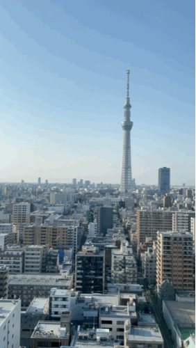 Tokyo Skytree view from a hotel room window