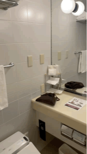 Shower amenities and fresh towels