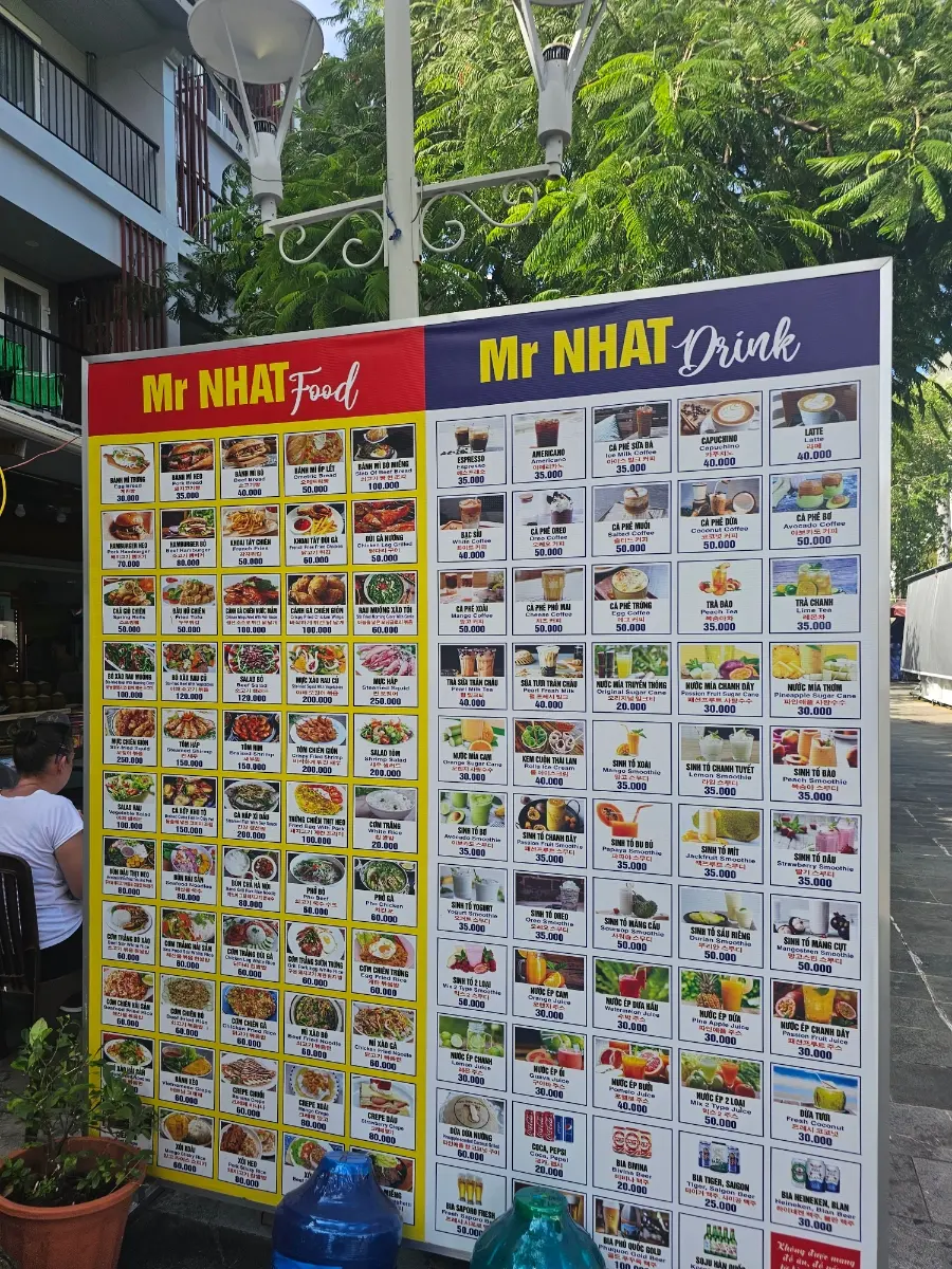 MR NHAT STORE メニュー