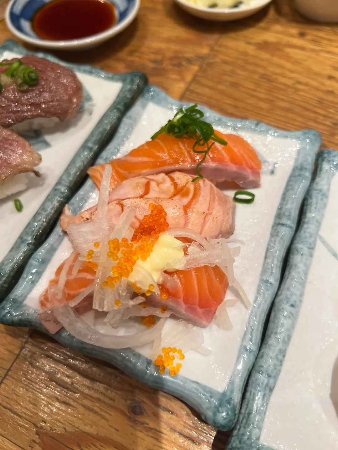 鮭魚三種組合近照