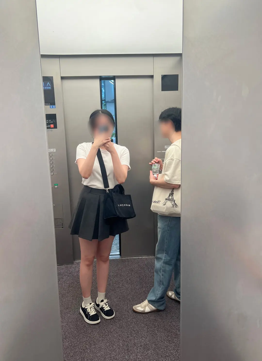 A person wearing comfortable sneakers, suitable for walking and exploring.