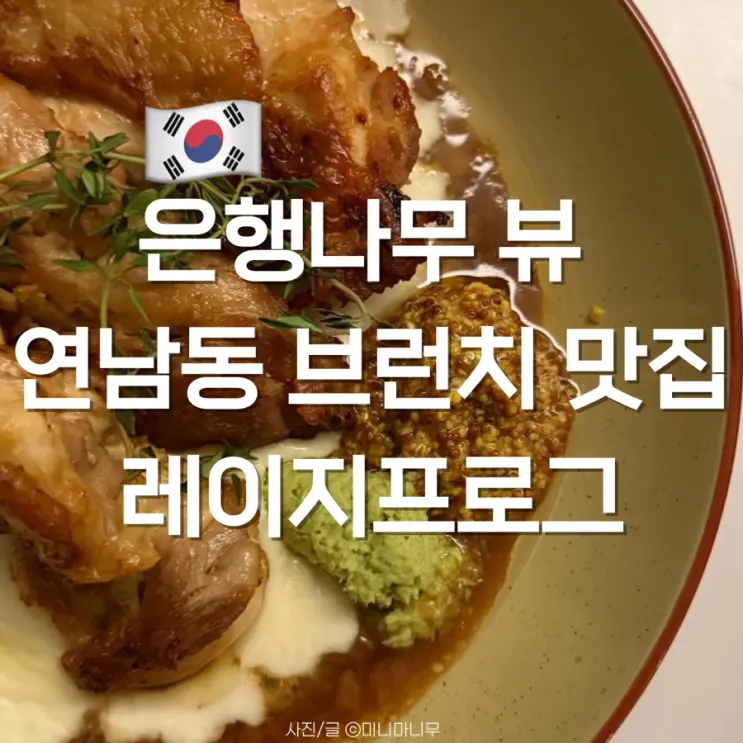 은행나무 뷰 연남동 브런치 맛집 내돈내산 레이지프로그