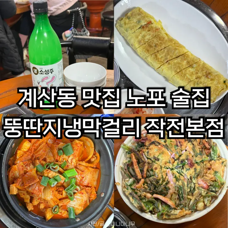 계산동 맛집 노포 술집 뚱딴지냉막걸리 작전본점 내돈내산 후기