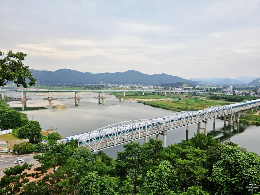공산성 공산정에서 바라본 금강교와 백제큰다리