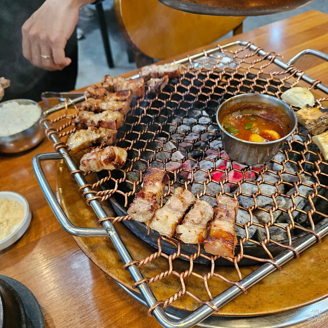 The charcoal was so good, the meat cooked incredibly fast