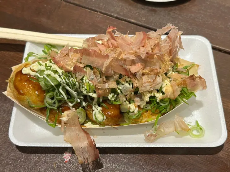 오사카 난바 타코야끼 맛집 구로몬시장 타코야키도라쿠 와나카