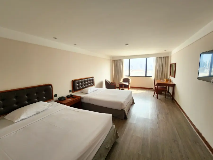 Spacious Superior Room with two beds at Twin Towers Hotel