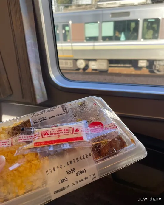 Haruka train interior, a great place to enjoy Ekiben.