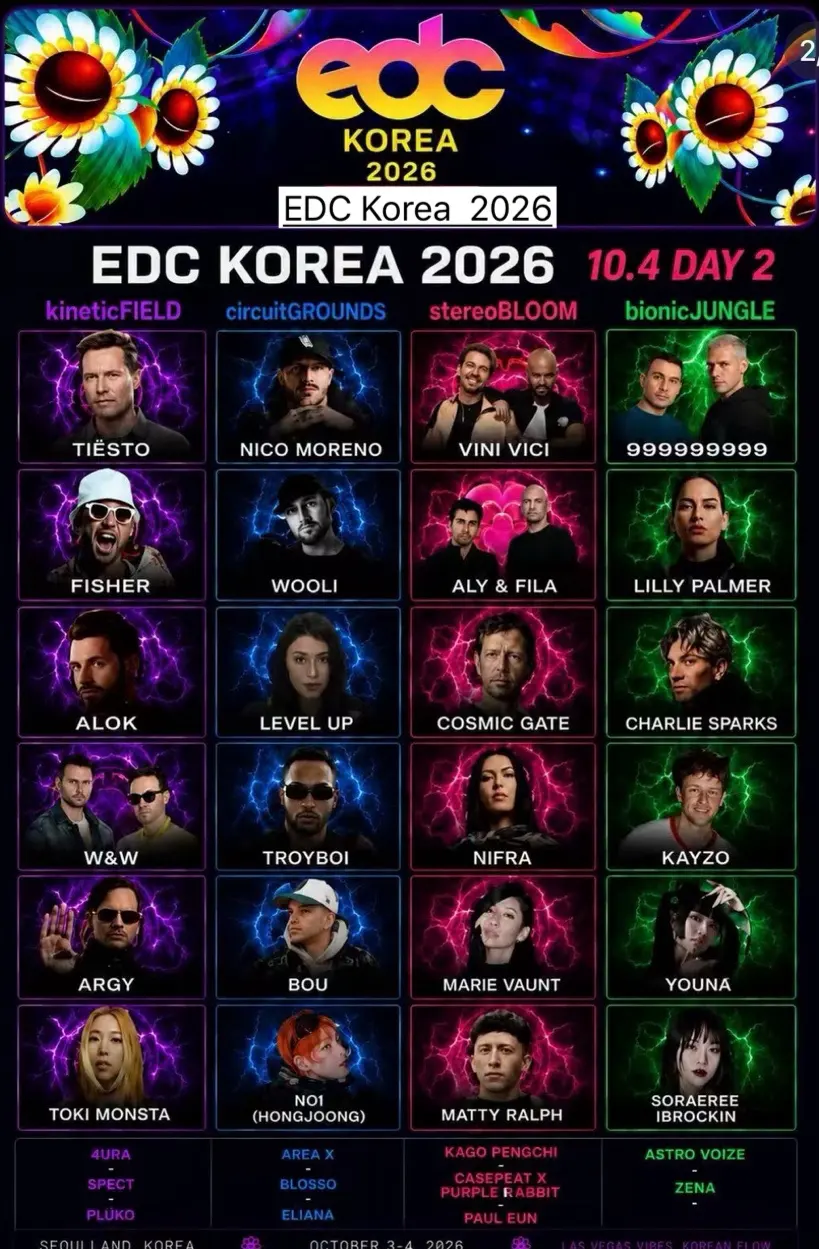 2026 EDC Korea 라인업, 티켓, 일정, 스테이지 , 위치, 숙소 총정리