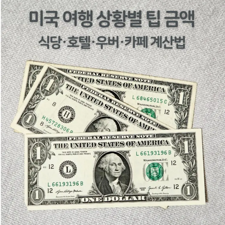 미국 팁 문화 얼마를 줘야 할까? 식당·호텔·우버·카페 팁 계산법