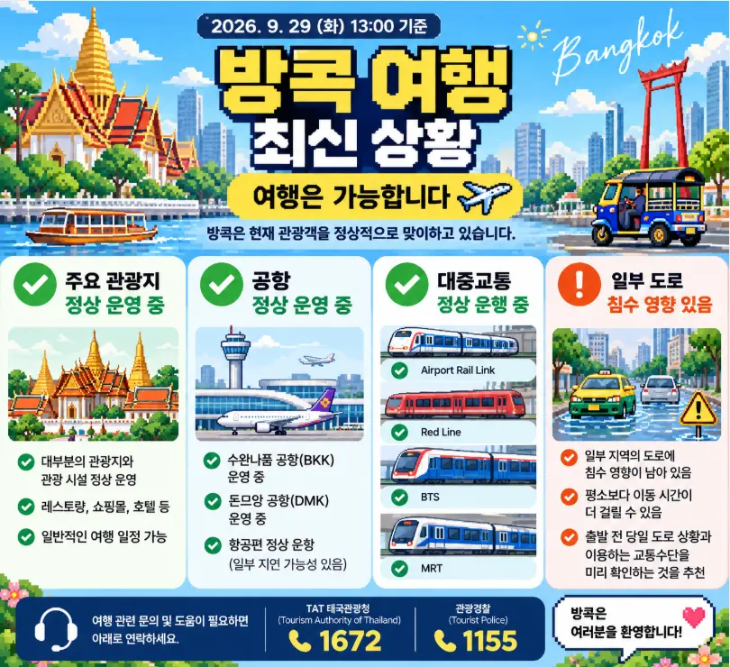 방콕 홍수 현재 상황｜수완나품 공항ㅣ방콕 여행 지금 가도 될까?ㅣ26.9.29 업데이트 최신