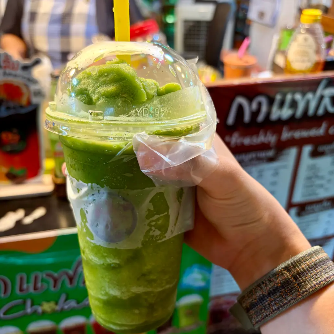 I enjoyed a delicious avocado smoothie for just 50 Thai Baht.