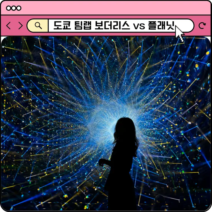 일본 도쿄 가볼만한곳 팀랩 보더리스 플래닛 차이 입장료 예약방법