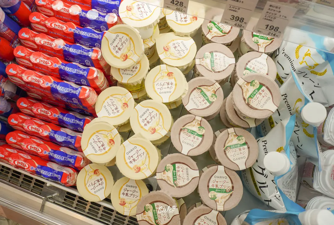 Assortment of drinks and snacks at Kuromon Market supermarket