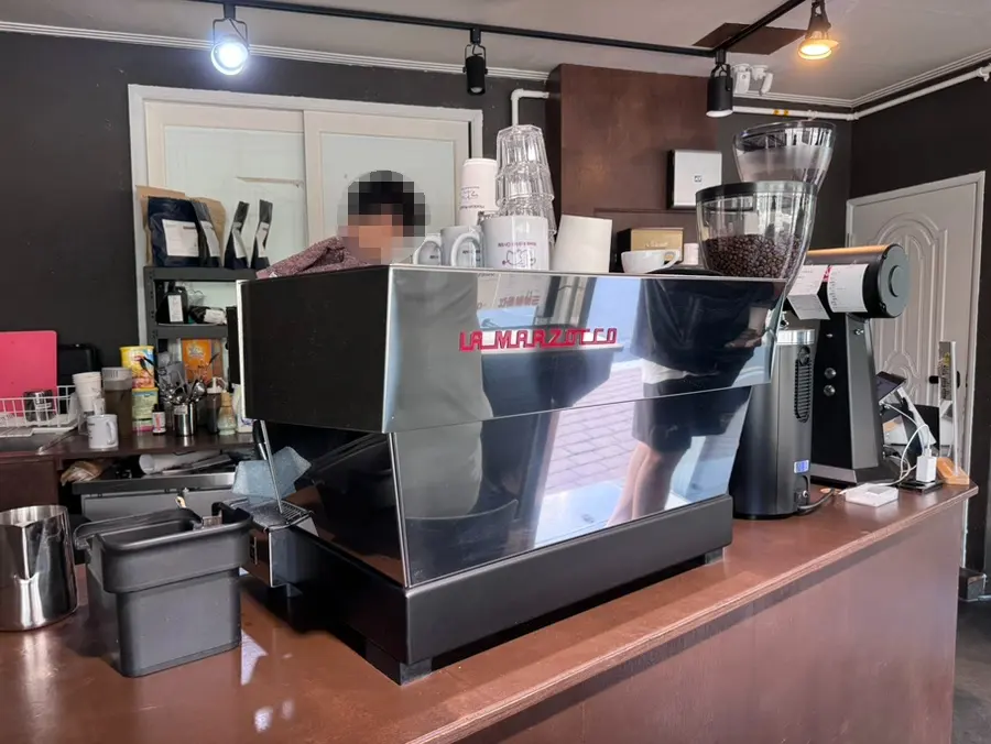 Cafe counter and seating area