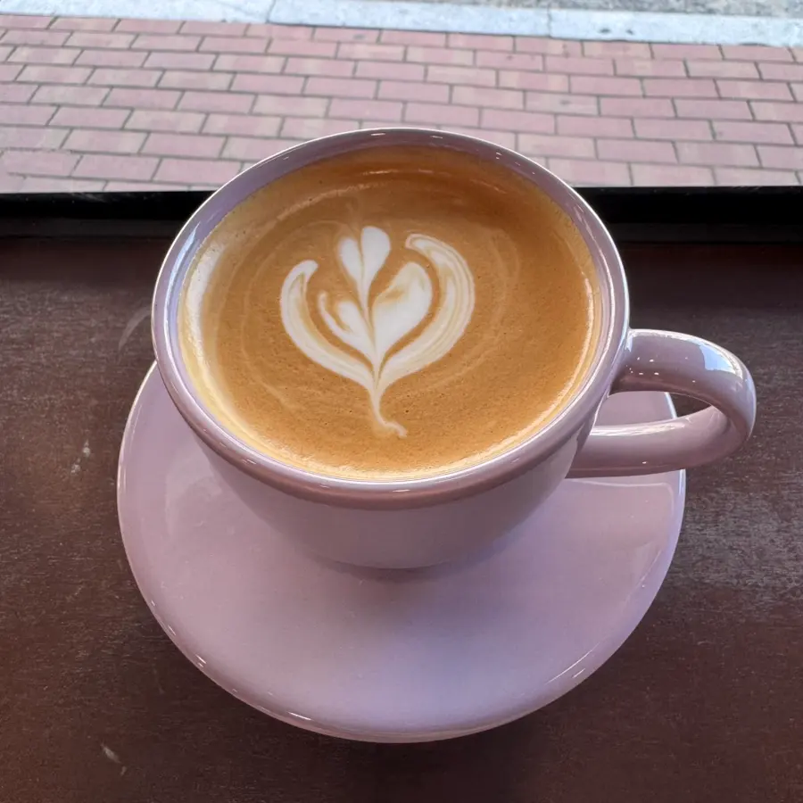 Close-up of a perfectly made latte
