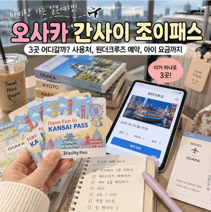 Osaka Kansai Joy Pass: Where to Use Your 3 Passes? From Usage Locations and Wonder Cruise Reservations to Kids' Fares!