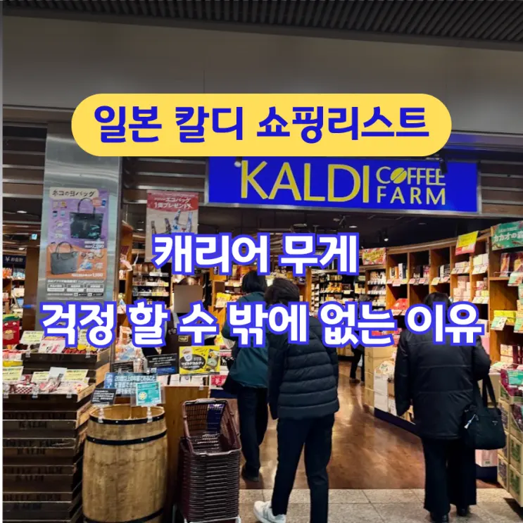 칼디 추천템 총정리! 일본 여행 쇼핑리스트 필수로 들러야 하는 이유 캐리어 폭발각
