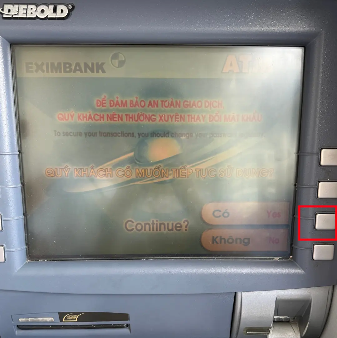 ATM keypad