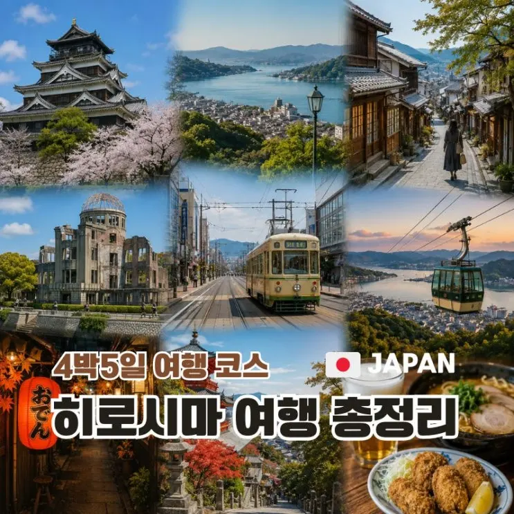 히로시마 4박 5일 자유여행 코스, 동선, 비용 총정리