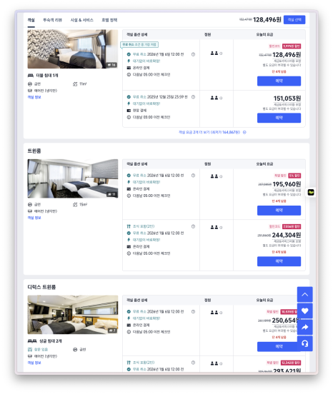 客室からの夜景