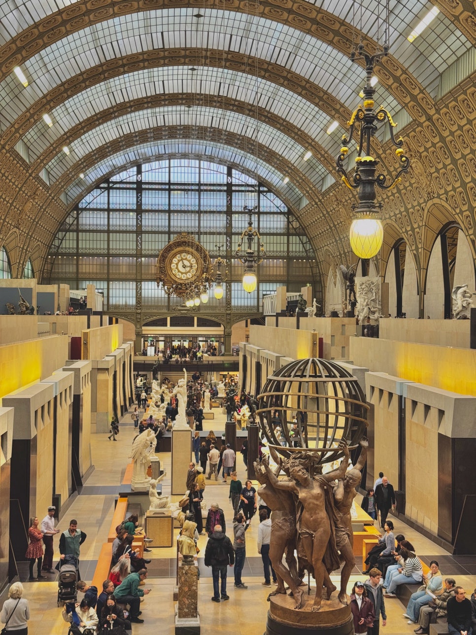 A final, beautiful view from inside the museum, looking towards the entrance.
