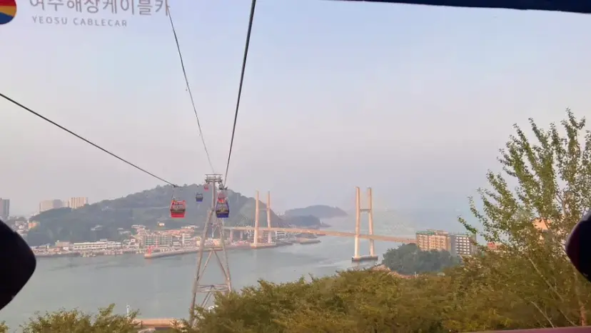 Yeosu Maritime Cable Car over the ocean