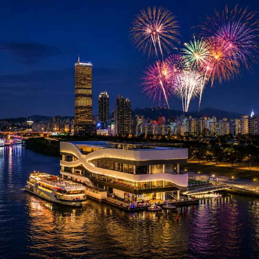 เรือล่องชมวิวกลางคืนแม่น้ำฮัน สตาร์ไลท์ ออโรร่า | Seoul Cruise