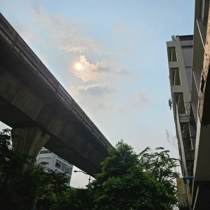 Sunny day in Bangkok during April